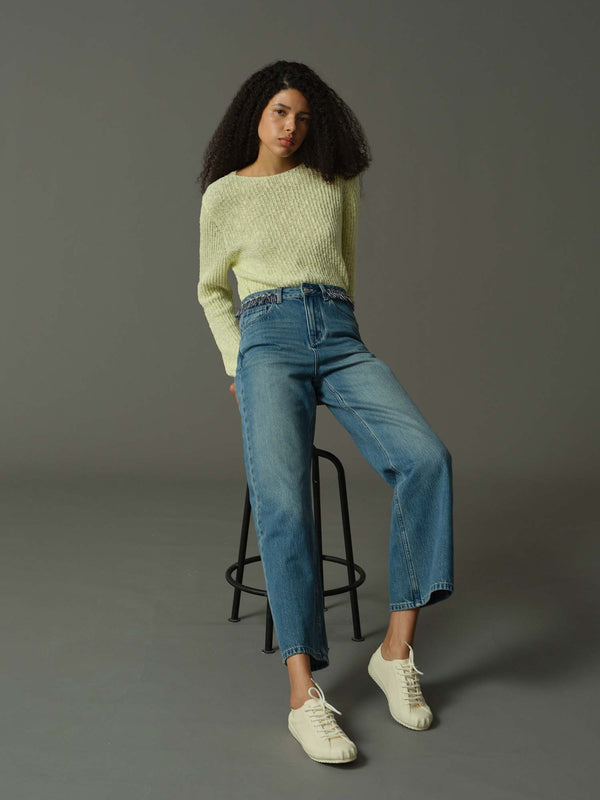 Tassel Fringe Waist Jeans