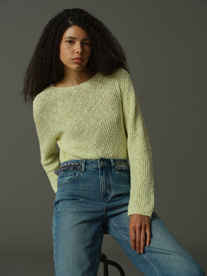Stitch Accent Knit Sweater