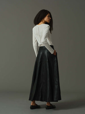 Faux Leather Skirt