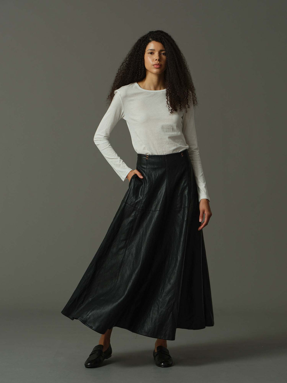 Faux Leather Skirt
