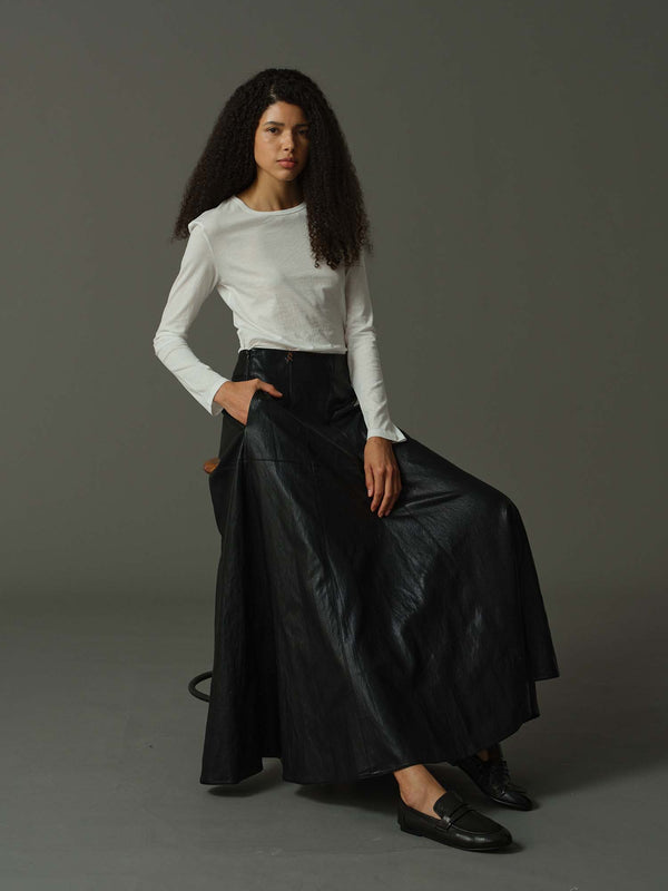 Faux Leather Skirt