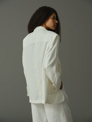 十字刺繡西裝外套