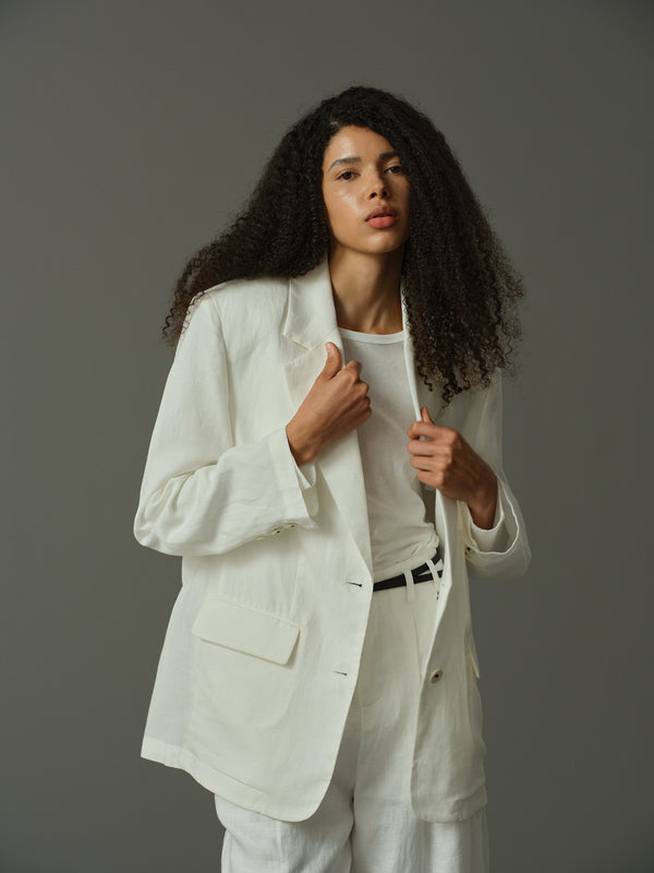 十字刺繡西裝外套