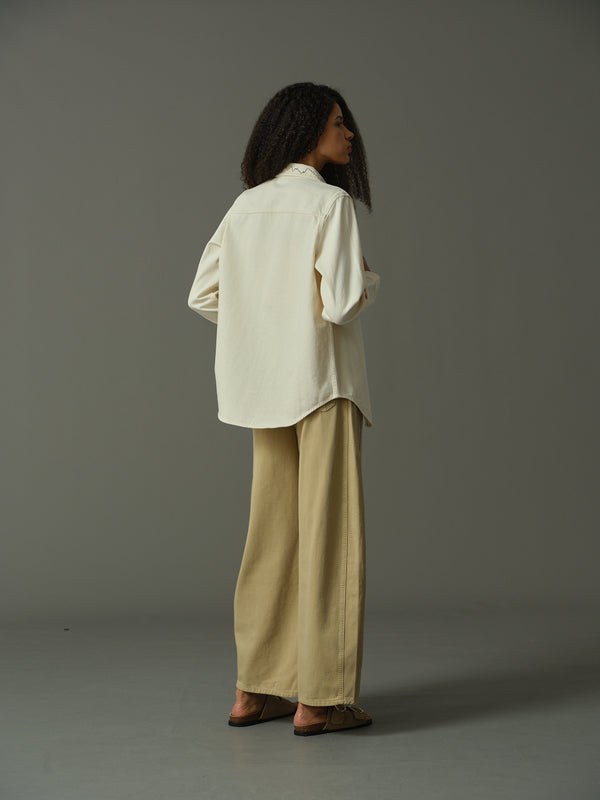 Contrast Stitch Collar Denim Jacket