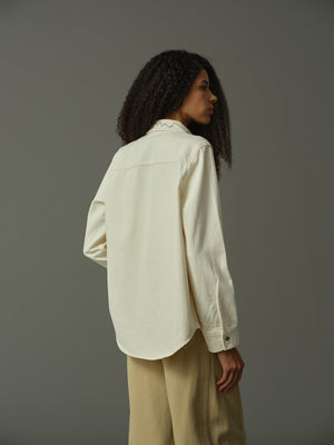 Contrast Stitch Collar Denim Jacket