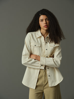 Contrast Stitch Collar Denim Jacket