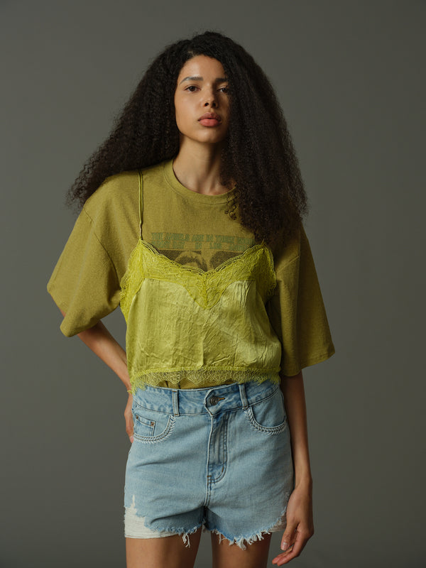 Frayed Edge Denim Shorts
