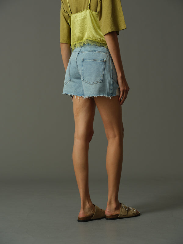Frayed Edge Denim Shorts