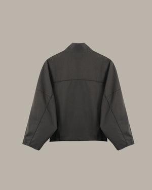 寬版束腰西裝外套