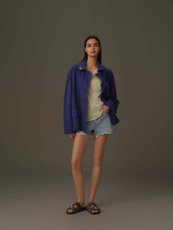 Frayed Edge Denim Shorts