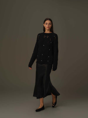 Summer Satin Midi Skirt