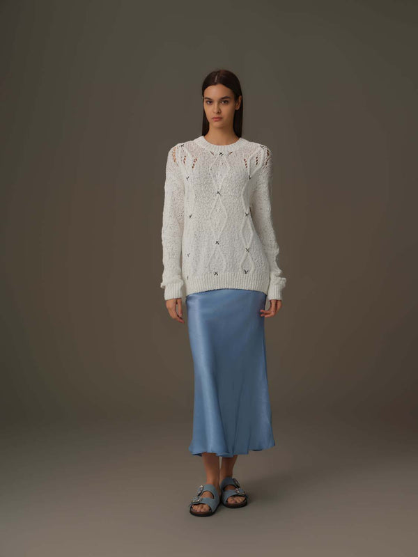 Summer Satin Midi Skirt