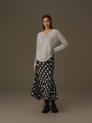 V Neck Long Sleeve Top