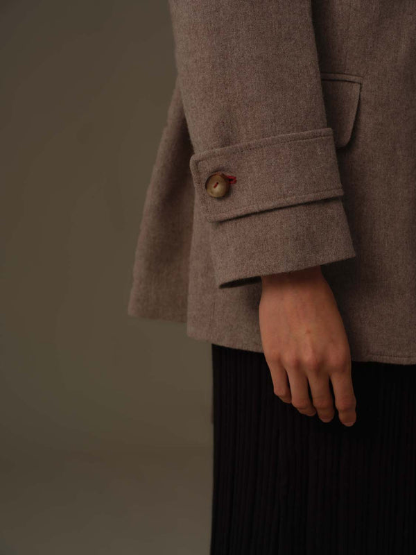 V-Neck Merino Wool Coat