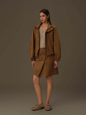 Classic Suede Bomber Jacket