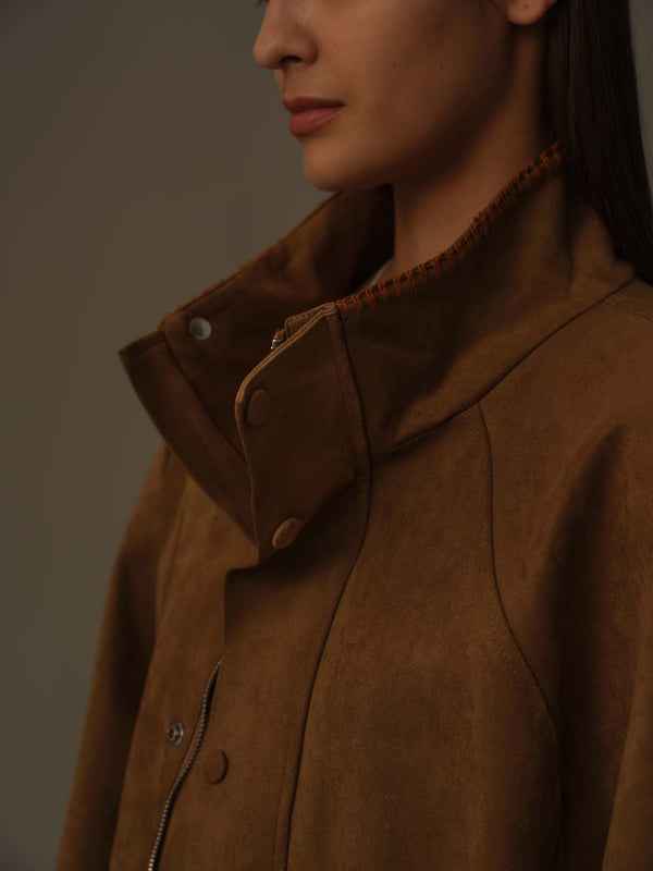 Classic Suede Bomber Jacket