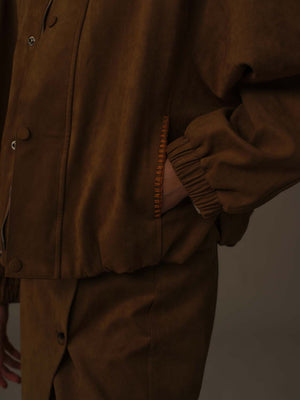 Classic Suede Bomber Jacket