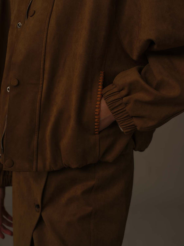 Classic Suede Bomber Jacket