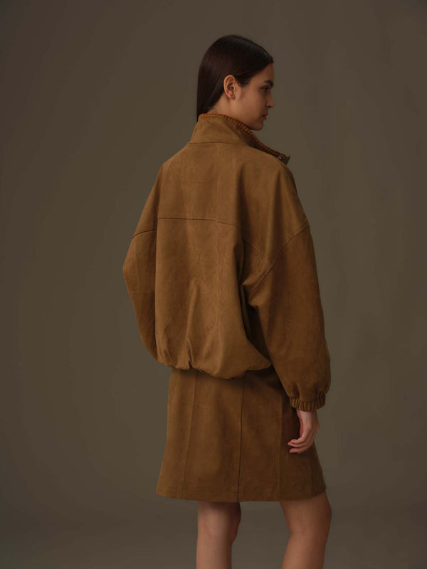 Classic Suede Bomber Jacket