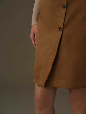 Faux Suede A-Line Skirt