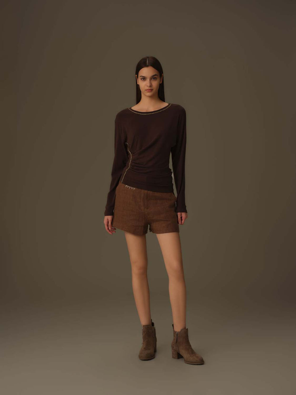 Stitch Details Linen Short