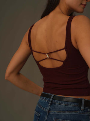 Cross-Strap Padded Tank Top