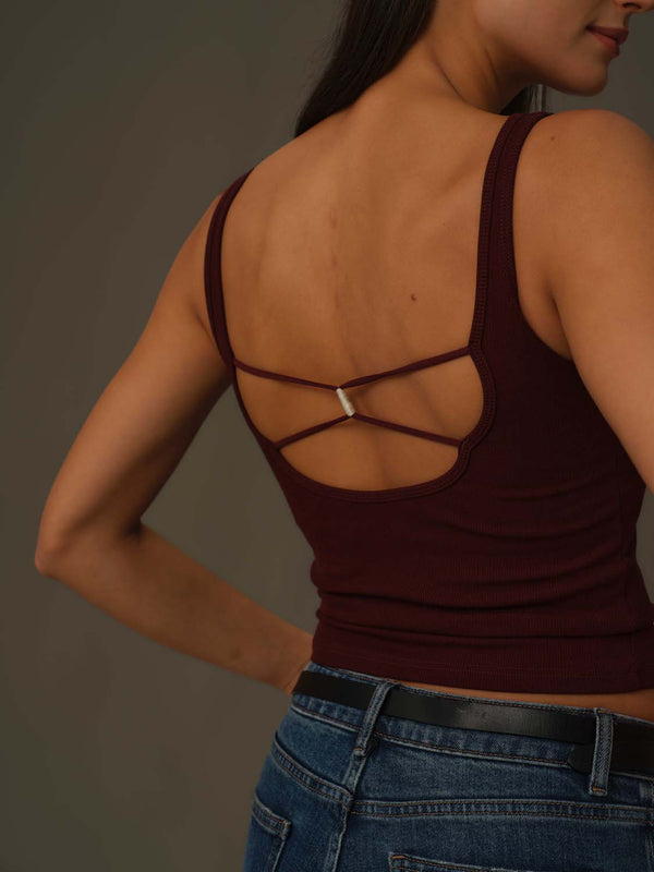 Cross-Strap Padded Tank Top
