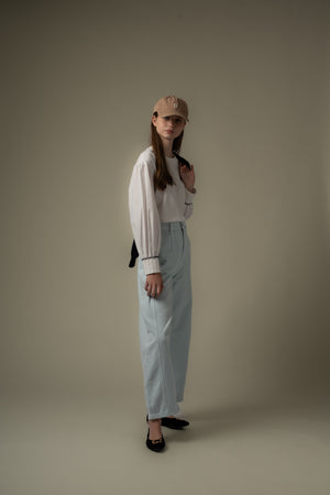 Pleated Detail Cuff Blouse