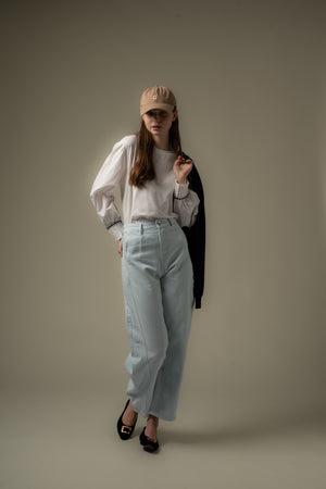 Pleated Detail Cuff Blouse