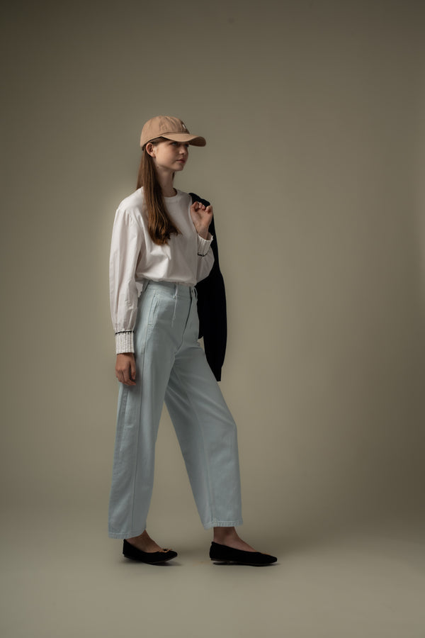 Pleated Detail Cuff Blouse