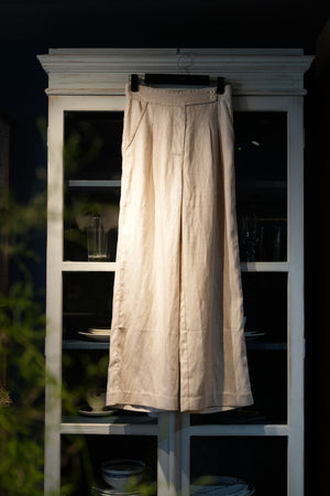 Double-Button Wide Leg Pants