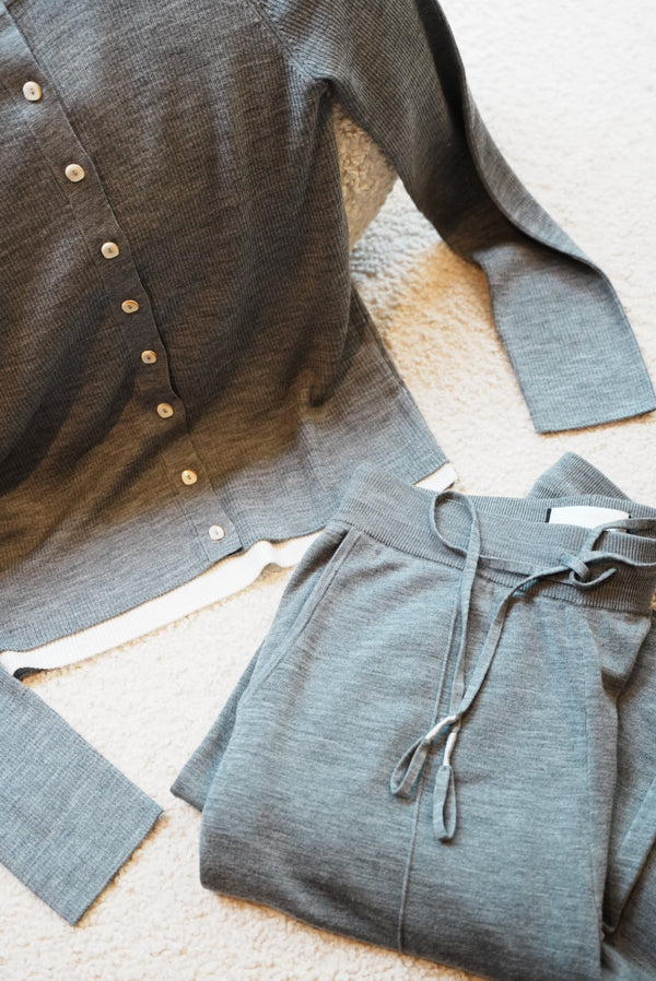 Two-in-One Knit Wool Cardigan