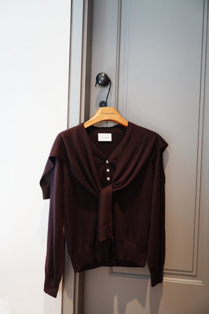 Removable Shawl Merino Wool Cardigan