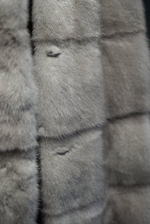 Pieced Mink Fur Coat