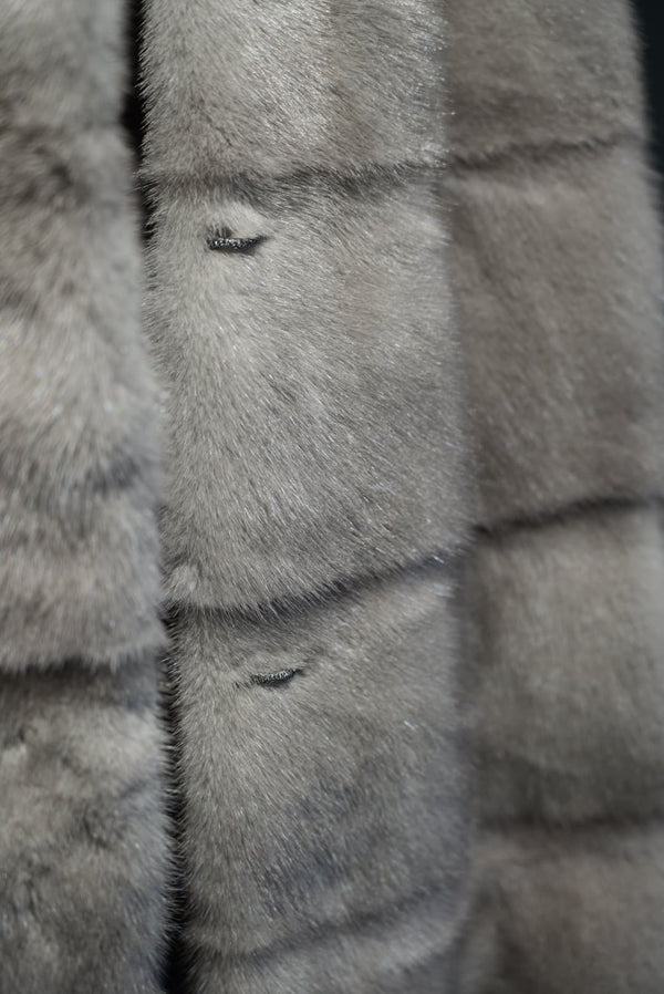 Pieced Mink Fur Coat