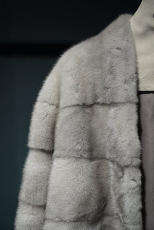 Pieced Mink Fur Coat