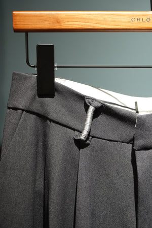 高腰寬腿修身長褲