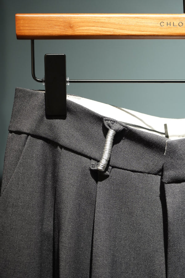 高腰寬腿修身長褲