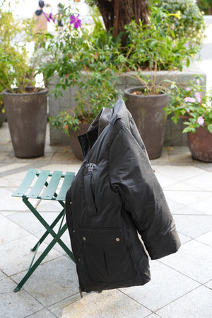 Embroidered Contrast Collar Down Jacket