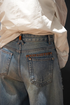 Double Flap Back Pocket Jeans