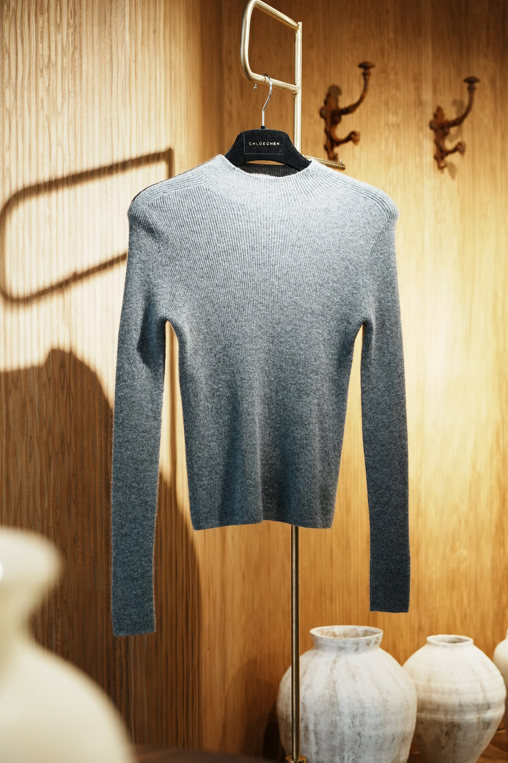 羊絨高領針織上衣