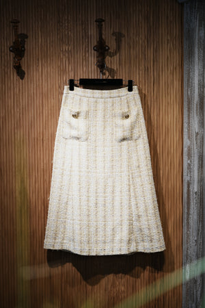 Plaid Tweed Skirt
