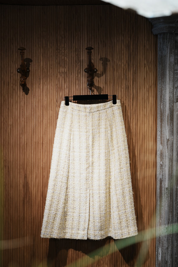 Plaid Tweed Skirt