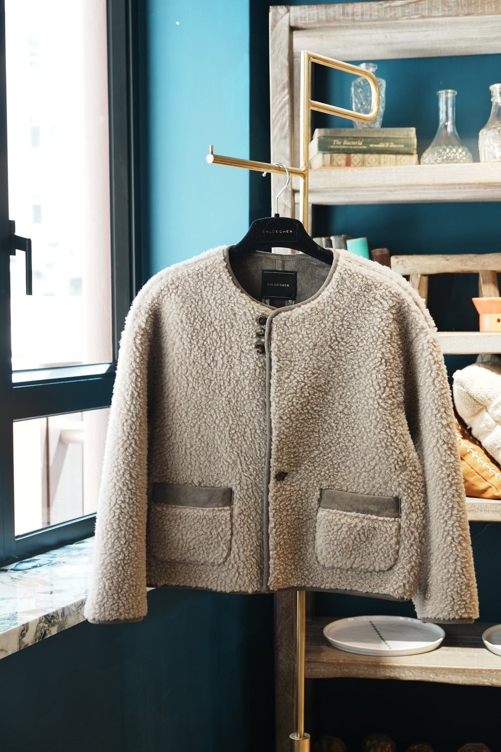 Double-Pocket Scarf Coat