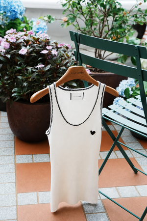 Heart Embroidered Tank Top