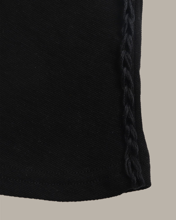 Chain Embroidered Midi Skirt