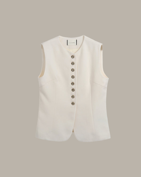 Wool Tailored Buttoned Vest