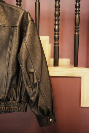 Sheepskin Leather Bomber Jacket