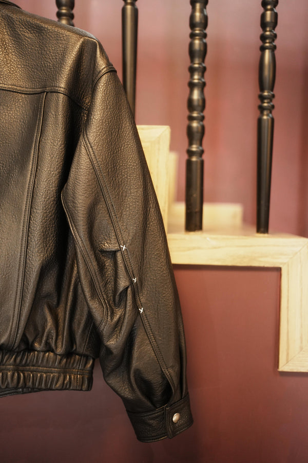 Sheepskin Leather Bomber Jacket