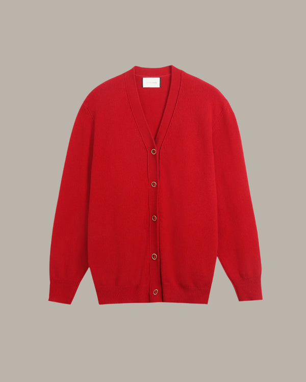 V-Neck Wool Cardigan